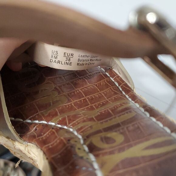 Sam Edelman Darline Espadrille Platform Wedge Sandals Metallic Gold Size 8 - Picture 9 of 10